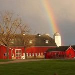 Rose Hill Center Barn with rainbow photo
