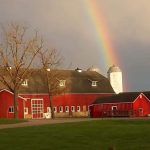 Rose Hill Center barn photo with rainbow